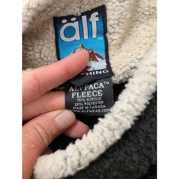 Kuhl Alf‎ Alpaca fleece Sweater men's XL green gray brown mock neck gorpcore - Picture 7 of 8